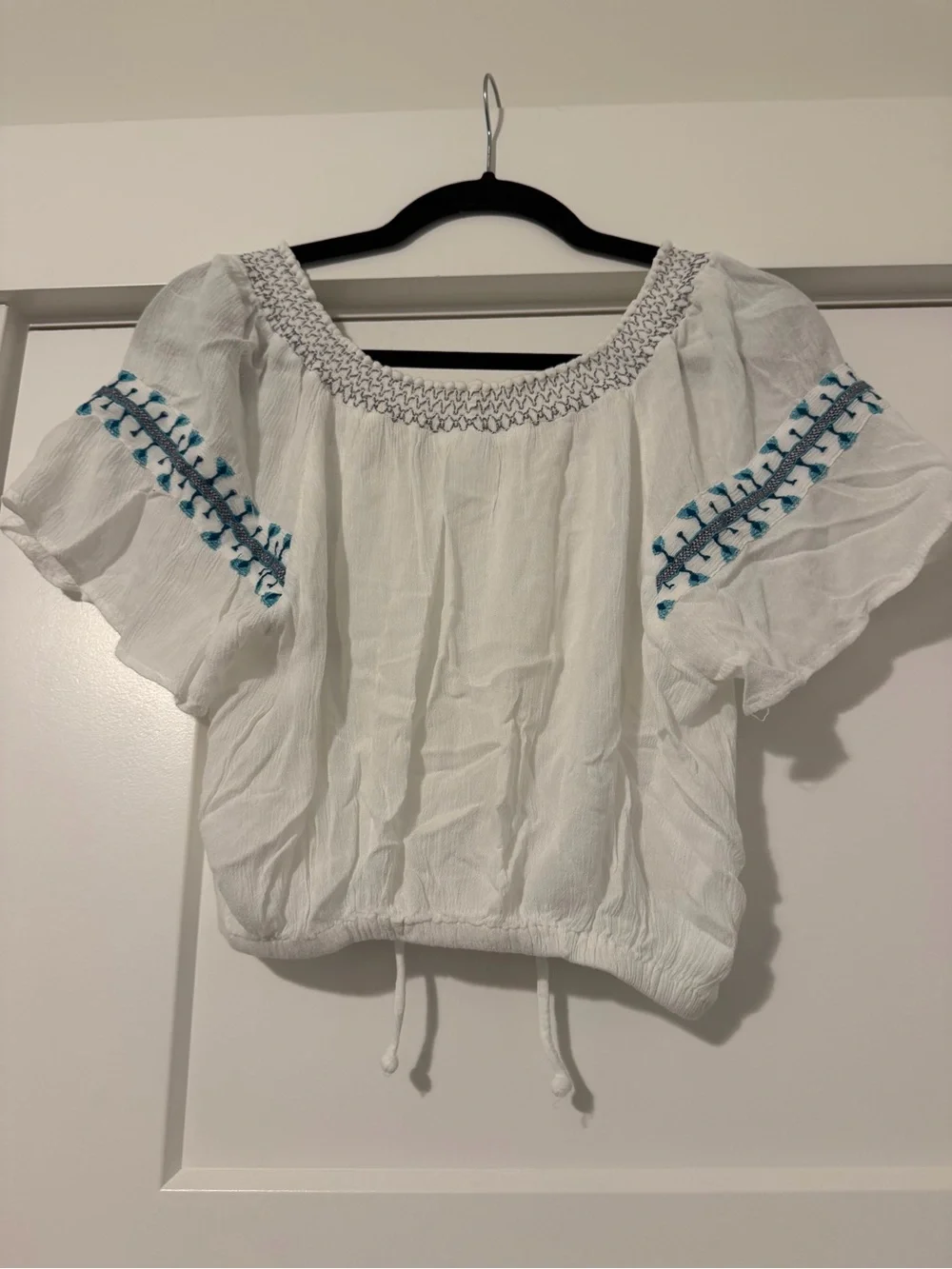 2pc set Cropped Peasant Top and pants